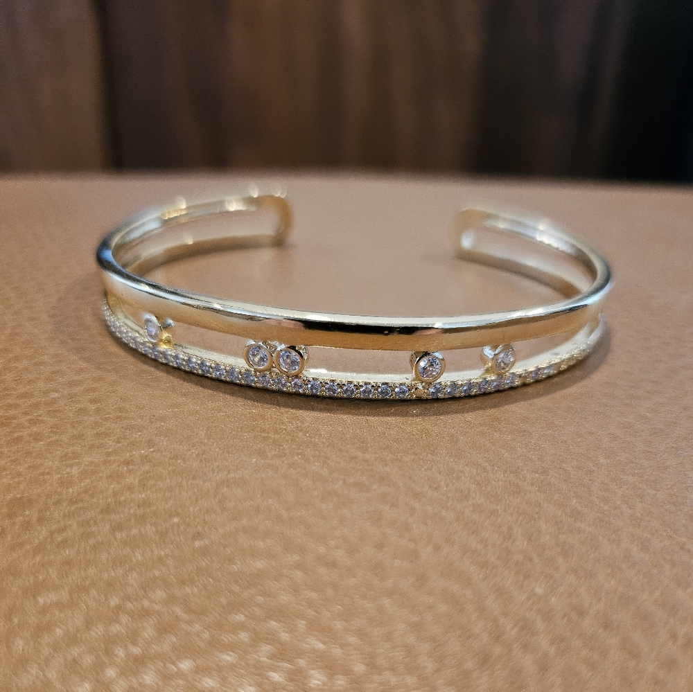 Messika inspired yellow gold cuff